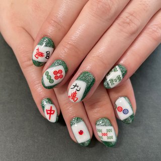 麻雀牌のネイルデザイン ネイルブック