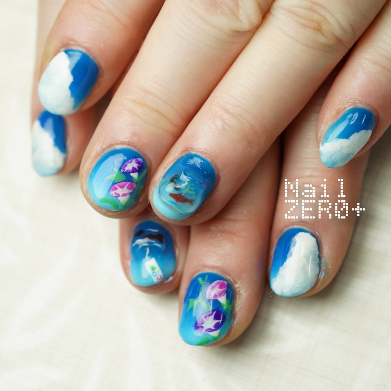 夏 リゾート 浴衣 ハンド ワンカラー 塩見隼人 池袋 ネイルゼロプラスのネイルデザイン No ネイルブック