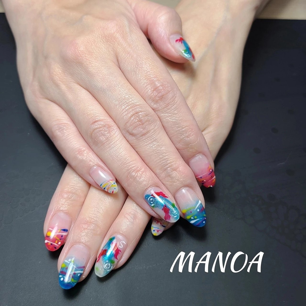 夏 秋 浴衣 デート ハンド Manoaのネイルデザイン No 656 ネイルブック