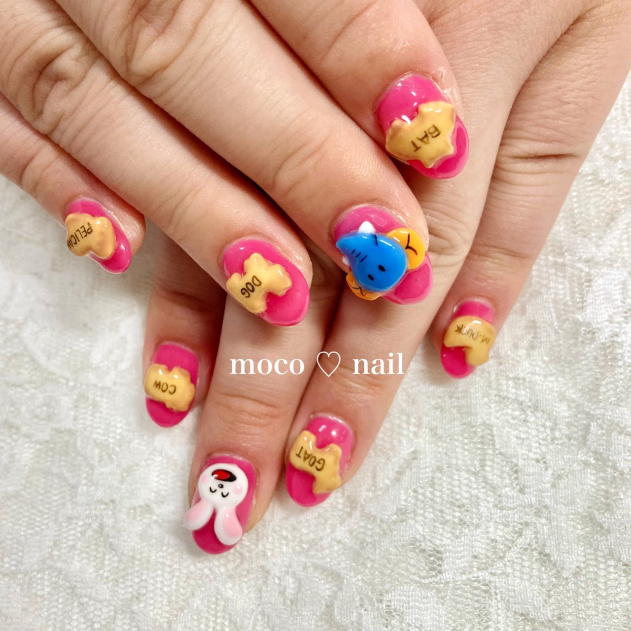 ハンド/アニマル柄/痛ネイル/キャラクター/3D - nail salon Pink Bunny