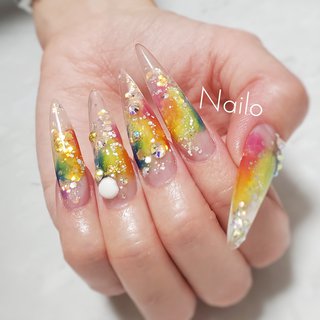 マーブル クリアのネイルデザイン ネイルブック