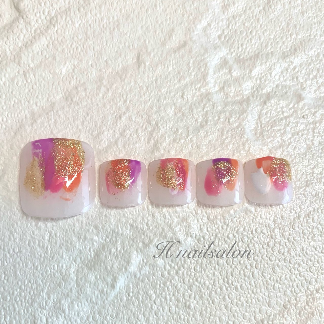 夏 フット ペディキュア ネイルチップ H Nailsalonのネイルデザイン No ネイルブック