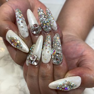 夏 ホワイト スカルプネイルのネイルデザイン ネイルブック