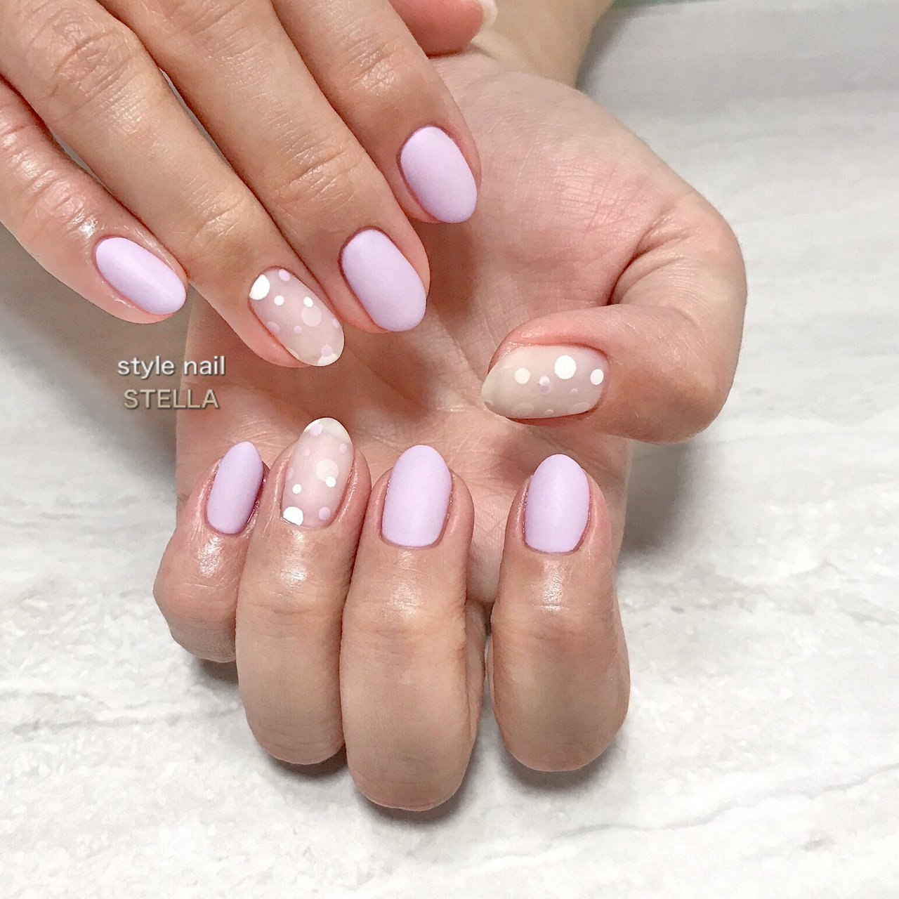 夏 ハンド シンプル ワンカラー ドット Style Nail Stellaのネイルデザイン No ネイルブック