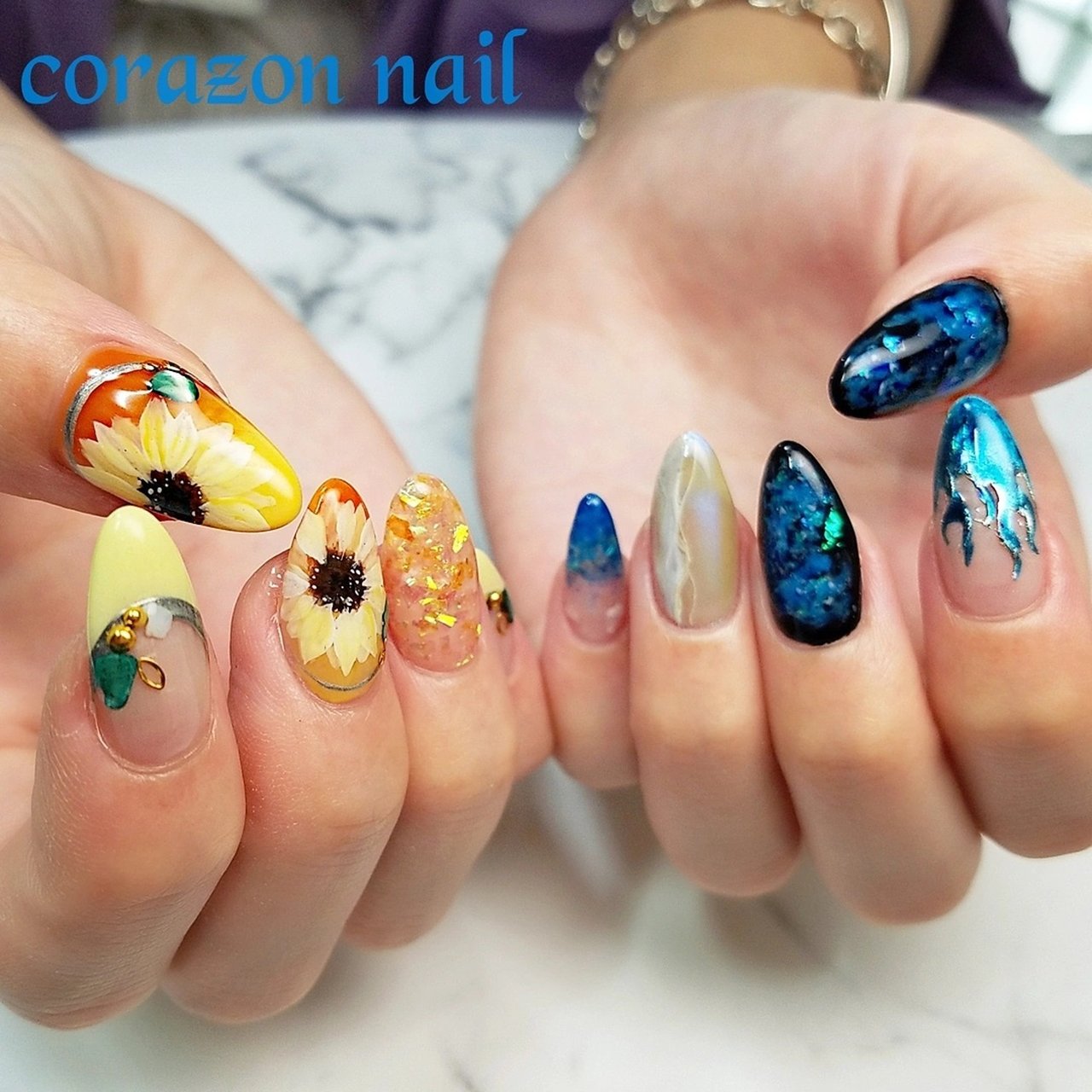 夏 旅行 ライブ 女子会 ハンド 武蔵浦和 Corazon Nailのネイルデザイン No ネイルブック
