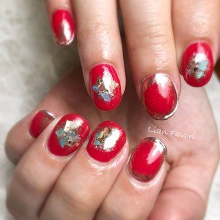 レッド スカルプチュアのネイルデザイン ネイルブック