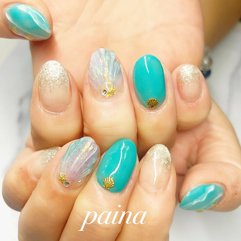 夏 ハンド 越谷市 ネイルパイナ Nailpainaのネイルデザイン No ネイルブック
