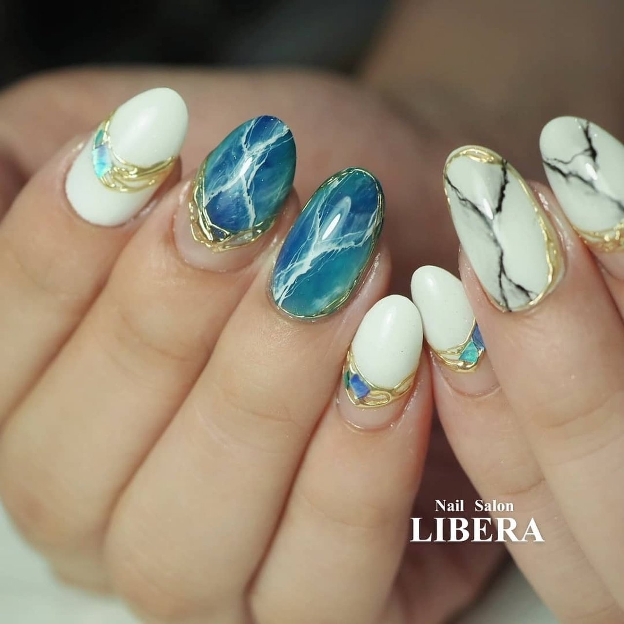 夏 梅雨 七夕 海 ハンド Nail Salon Liberaのネイルデザイン No ネイルブック