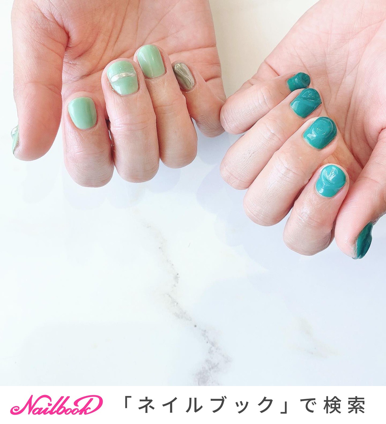 緑色のネイルデザイン ネイルブック