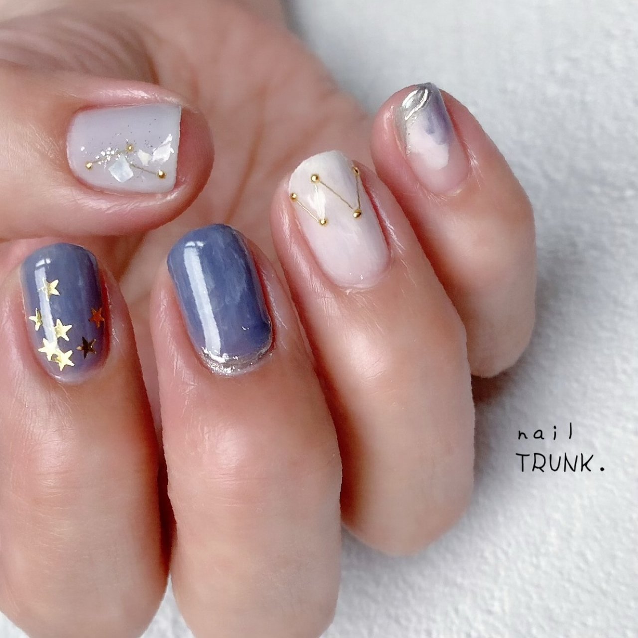 夏 ハンド 星 ミラー ワイヤー Nail Trunkのネイルデザイン No ネイルブック