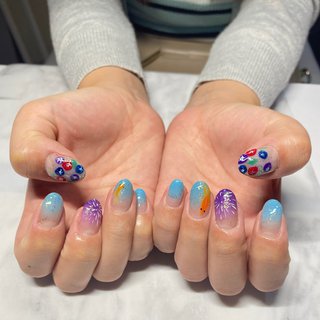 21年 新着順 ブルー 青 紫陽花ネイルのネイルデザイン 2ページ目 ネイルブック