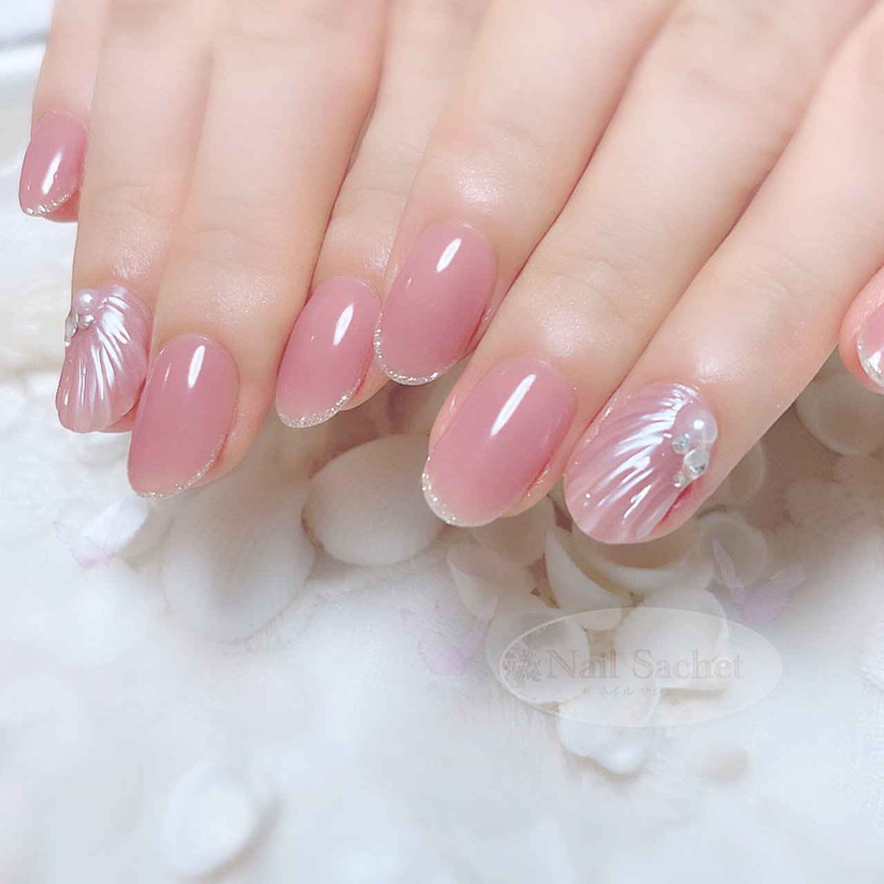 夏 オフィス シンプル フレンチ ワンカラー 東京nailsachet ネイルサシェのネイルデザイン No ネイルブック