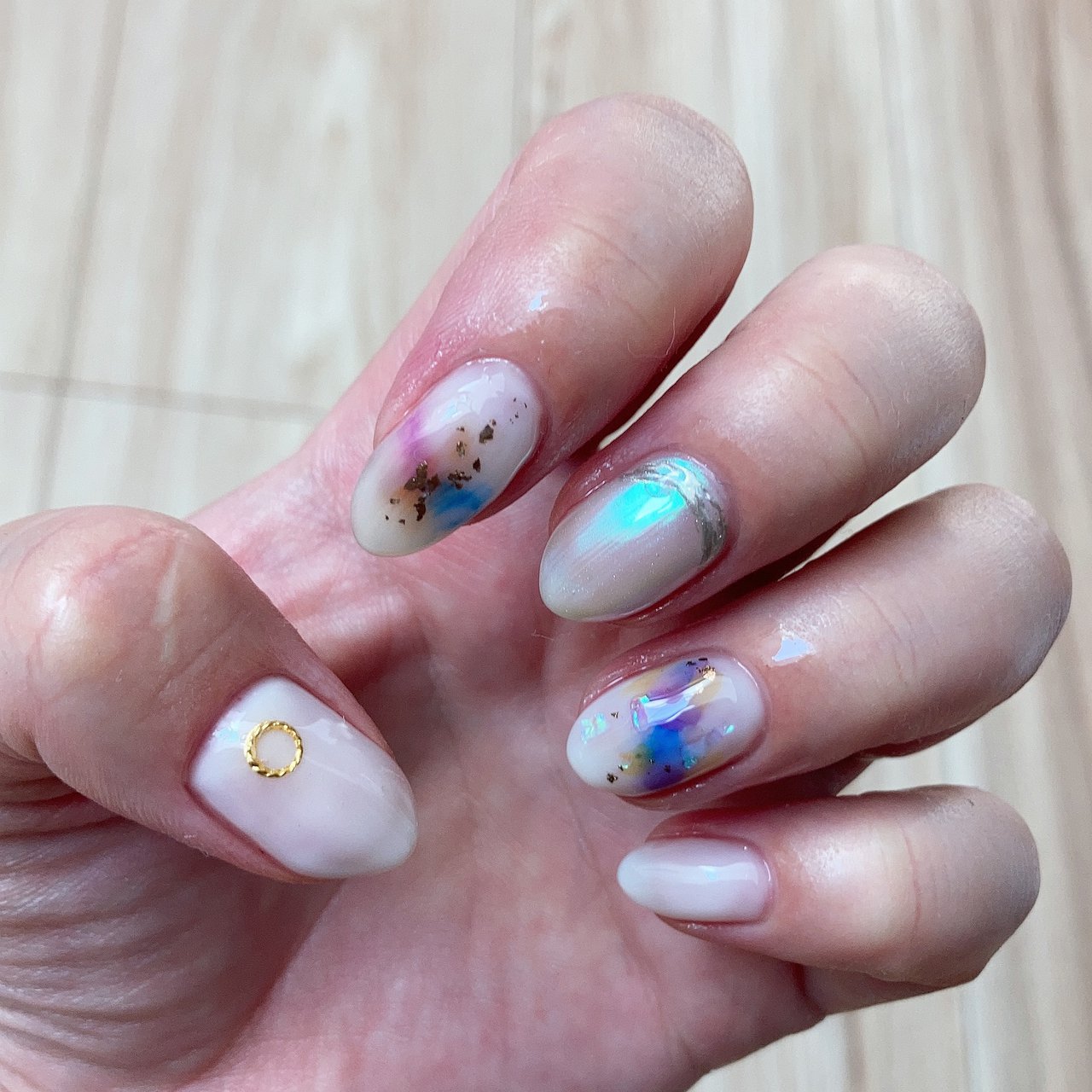 夏 ハンド たらしこみ ニュアンス ミディアム Haru Nail12のネイルデザイン No ネイルブック