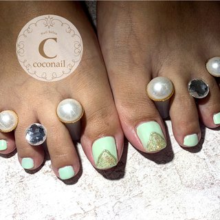 ミントグリーンネイルのネイルデザイン ネイルブック