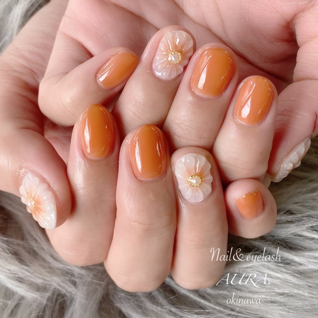 夏 リゾート 浴衣 オフィス シンプル Nail Eyelash Aura Meesan 沖縄 のネイルデザイン No ネイルブック