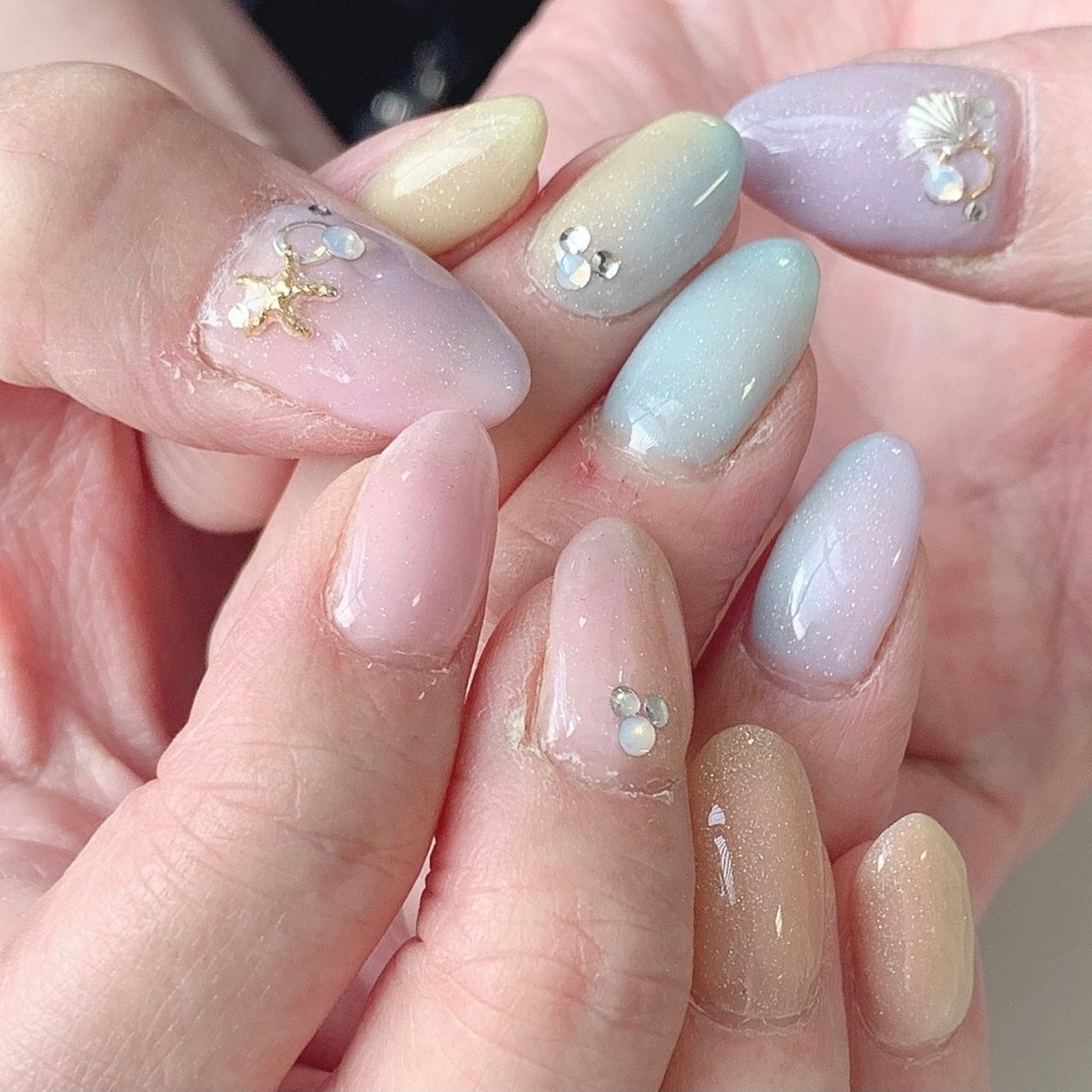 春 夏 リゾート デート ハンド Black Pink 1119のネイルデザイン No ネイルブック