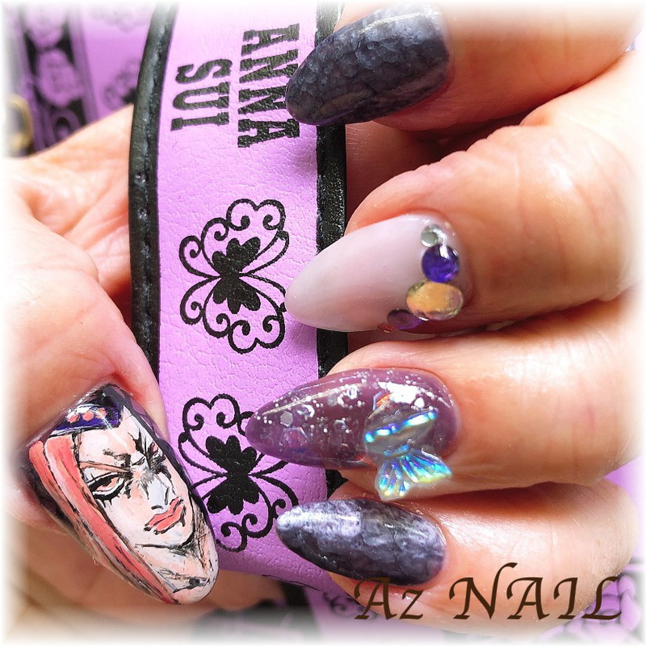 オールシーズン ライブ ハンド 痛ネイル キャラクター Az Nail ゆき のネイルデザイン No ネイルブック