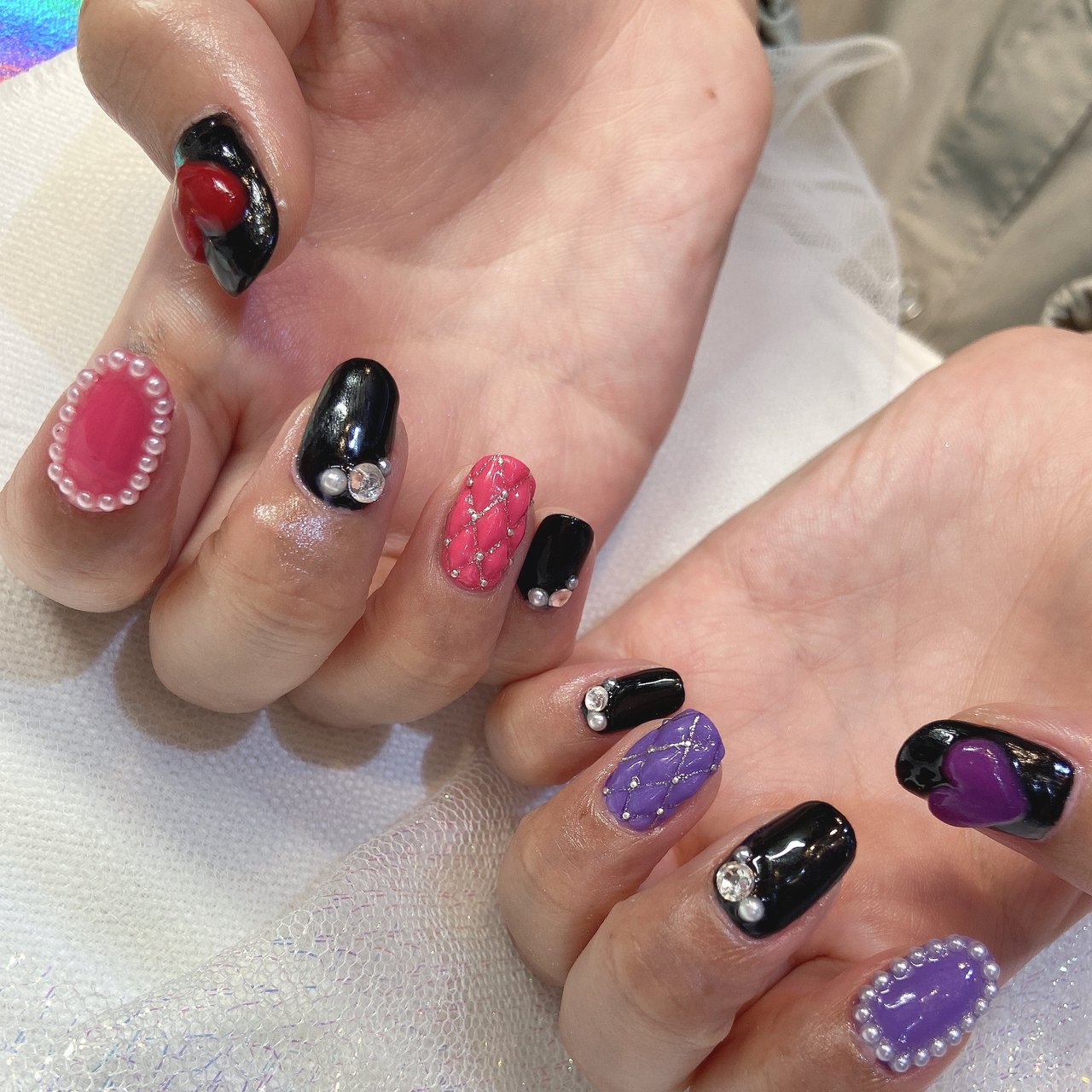 オールシーズン ハンド ワンカラー ハート 3d Nailbios Tomo のネイルデザイン No ネイルブック