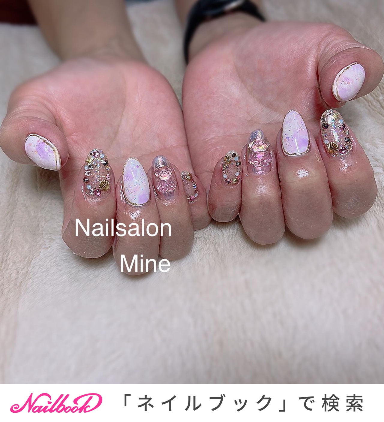 くまネイルのネイルデザイン ネイルブック