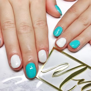 ミントグリーンのネイルデザイン ネイルブック