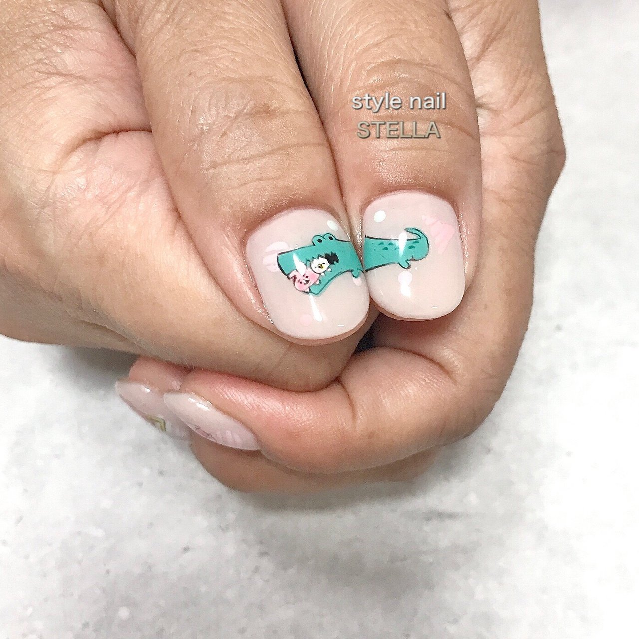 オールシーズン ハンド ワンカラー キャラクター ショート Style Nail Stellaのネイルデザイン No ネイルブック