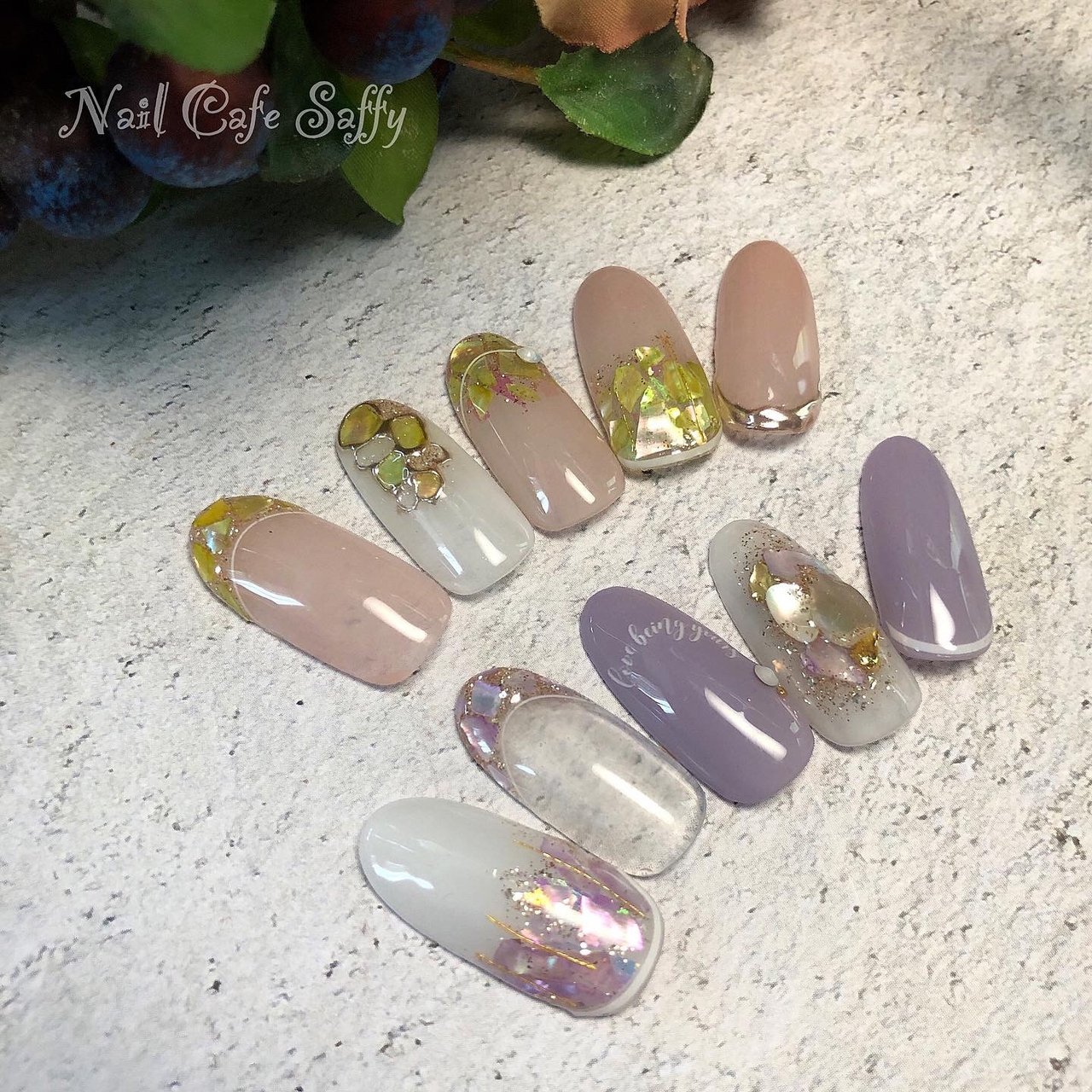 オールシーズン オフィス デート ハンド シェル Satorinのネイルデザイン No ネイルブック