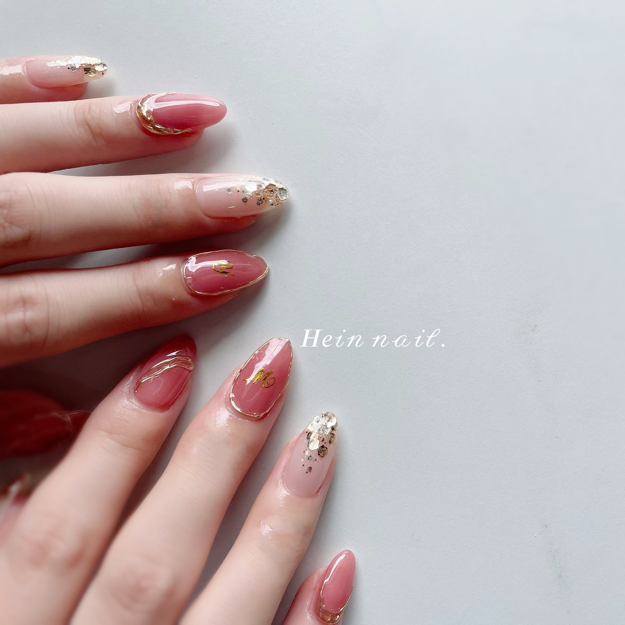 ピンク ゴールド Hein Nail のネイルデザイン No ネイルブック