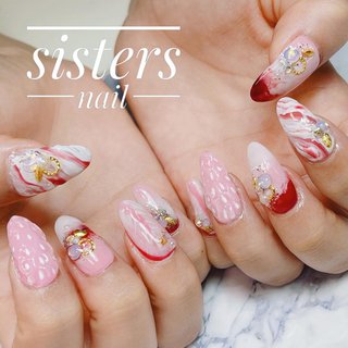 いちごミルクのネイルデザイン ネイルブック