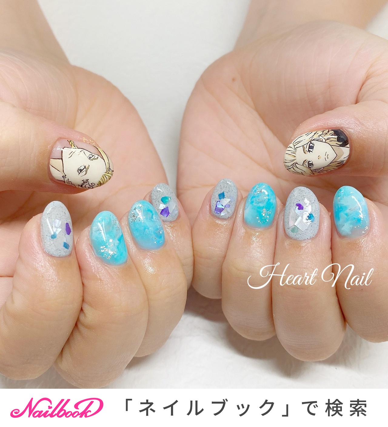 夏 ライブ デート 女子会 ハンド Heart Nailのネイルデザイン No ネイルブック