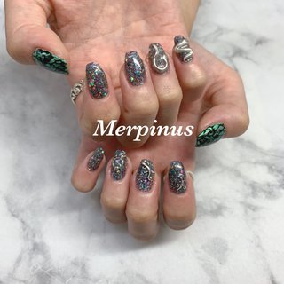 パイソン柄のネイルデザイン ネイルブック