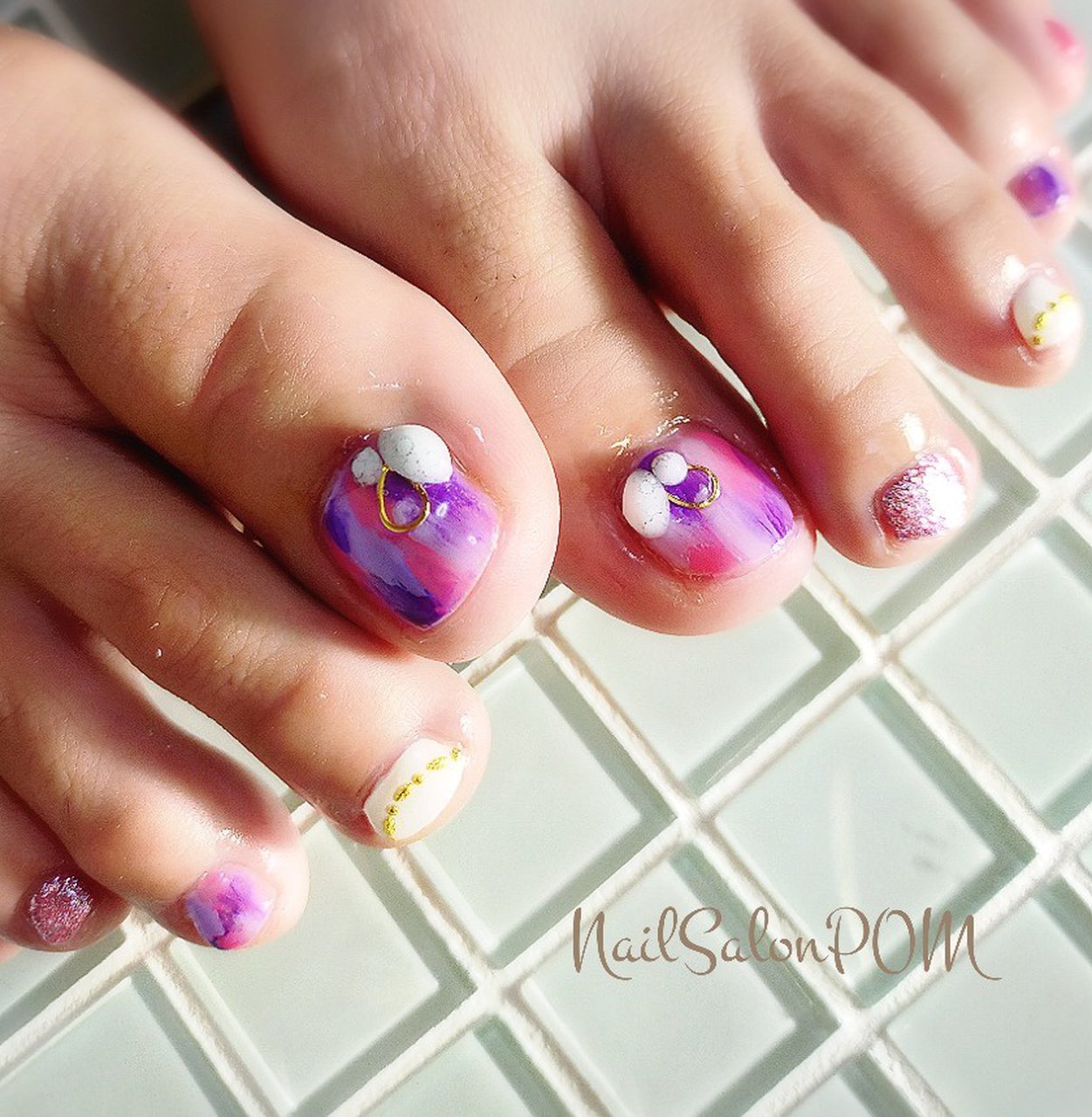 夏 海 リゾート 浴衣 フット Nail Salon Pomのネイルデザイン No ネイルブック