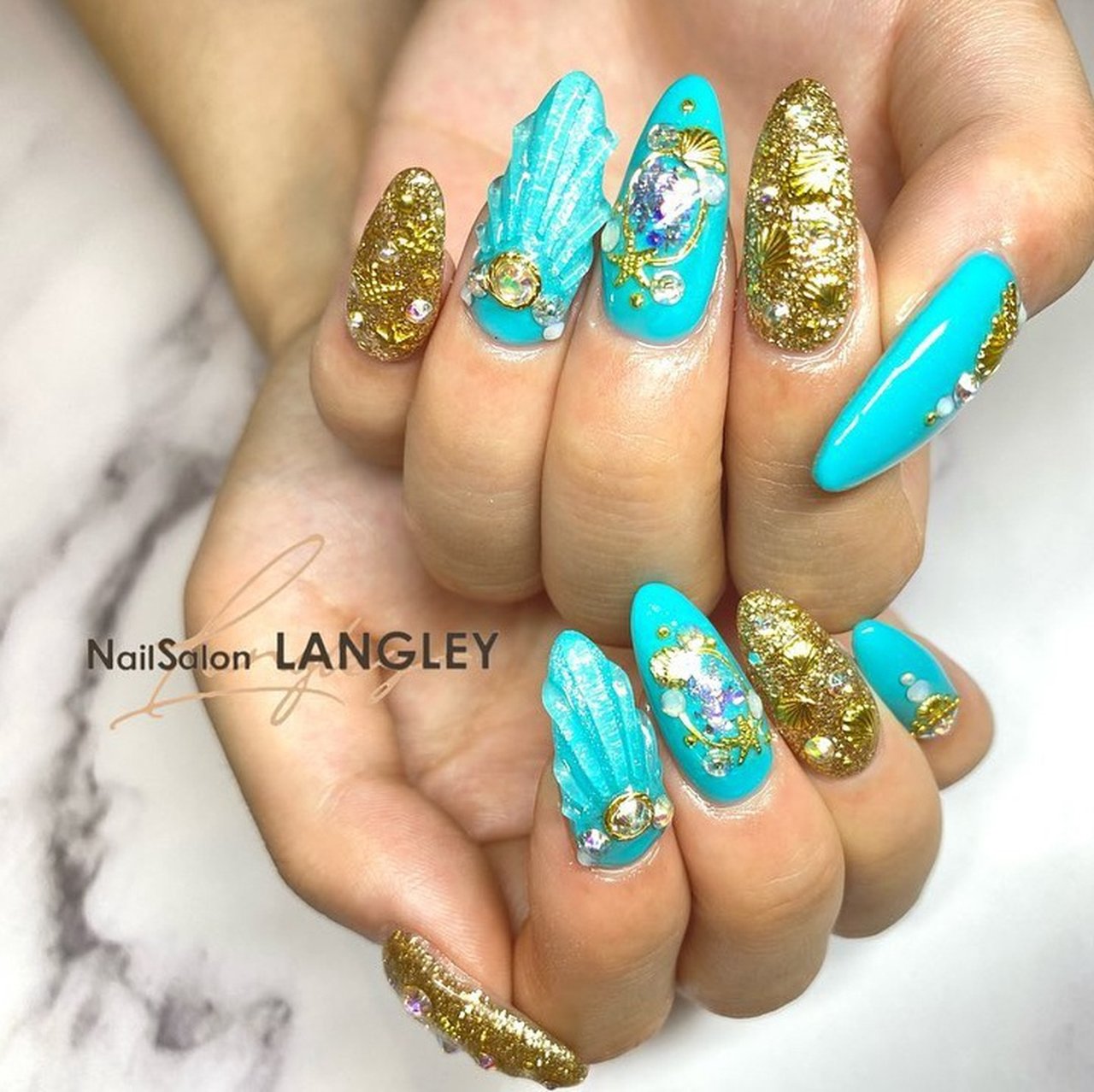夏 海 リゾート ライブ ハンド Nailsalon Langleyのネイルデザイン No ネイルブック