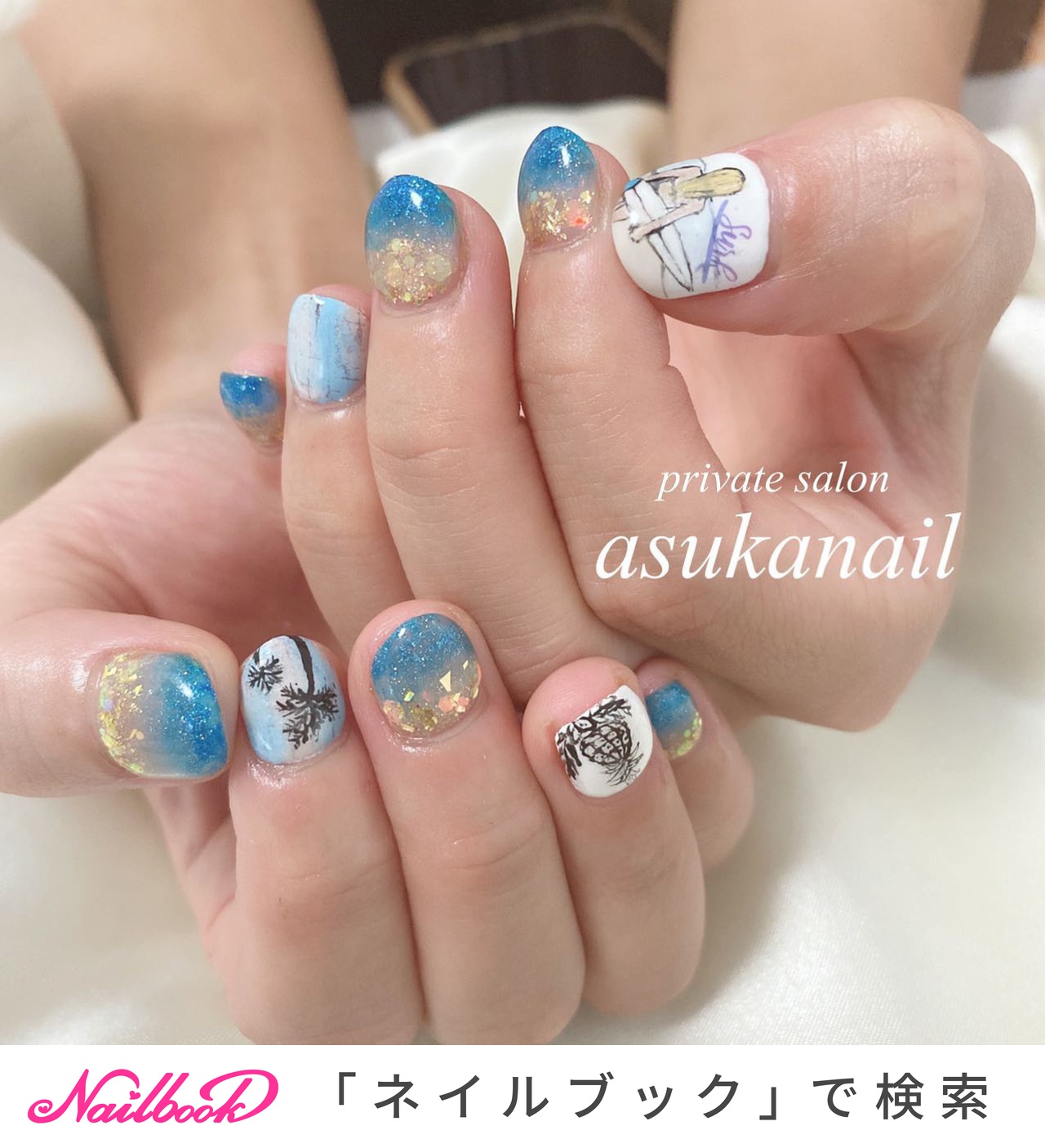 サーフガールのネイルデザイン ネイルブック