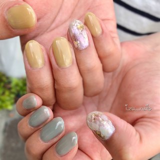 冬 ピンク グリーンのネイルデザイン ネイルブック