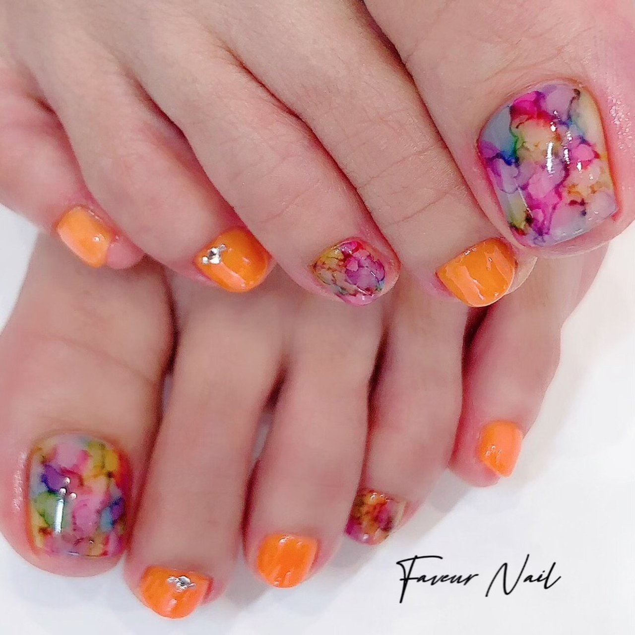 春 夏 オールシーズン フット ワンカラー Faveur Nailのネイルデザイン No ネイルブック