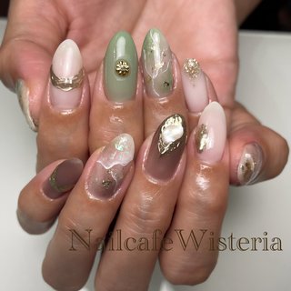 茶色ネイルのネイルデザイン ネイルブック