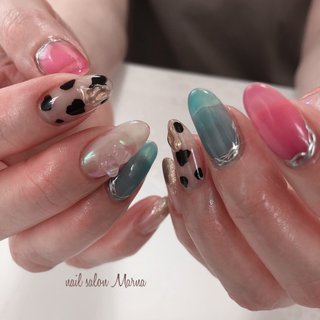 フレンチ 大理石 クリアのネイルデザイン ネイルブック