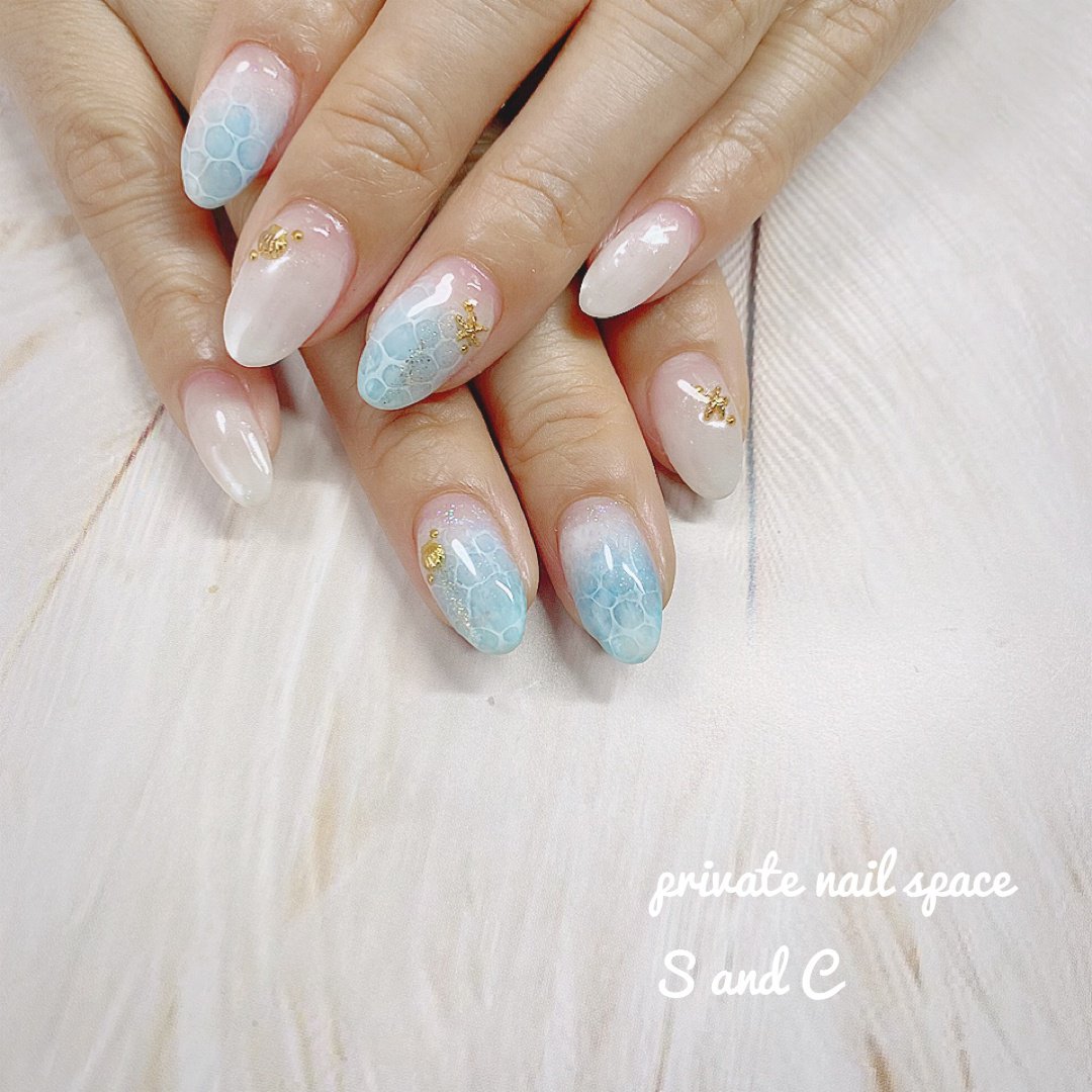 夏 旅行 海 リゾート ハンド Private Nail Space S And Cのネイルデザイン No ネイルブック