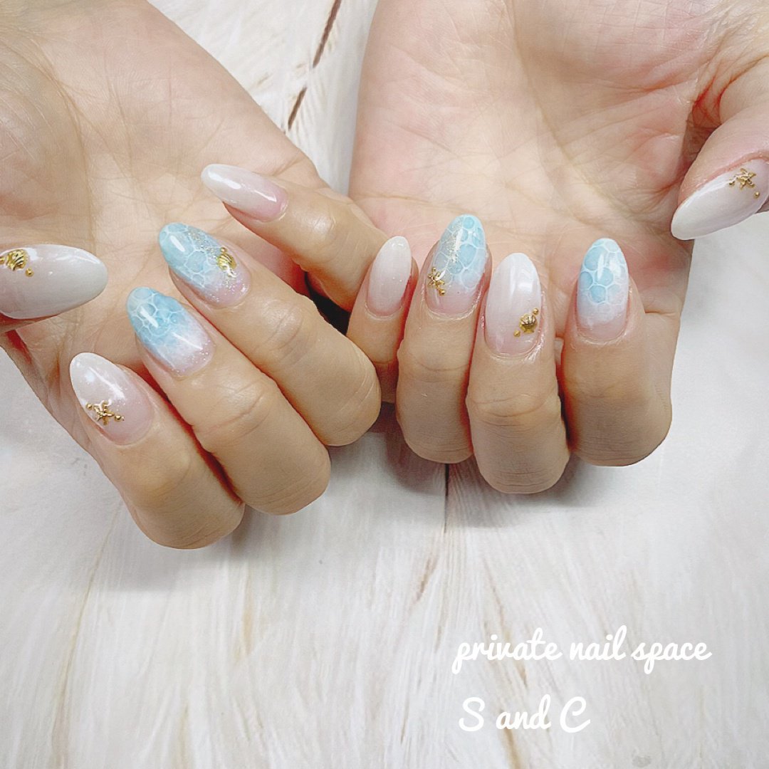 夏 旅行 海 リゾート ハンド Private Nail Space S And Cのネイルデザイン No ネイルブック