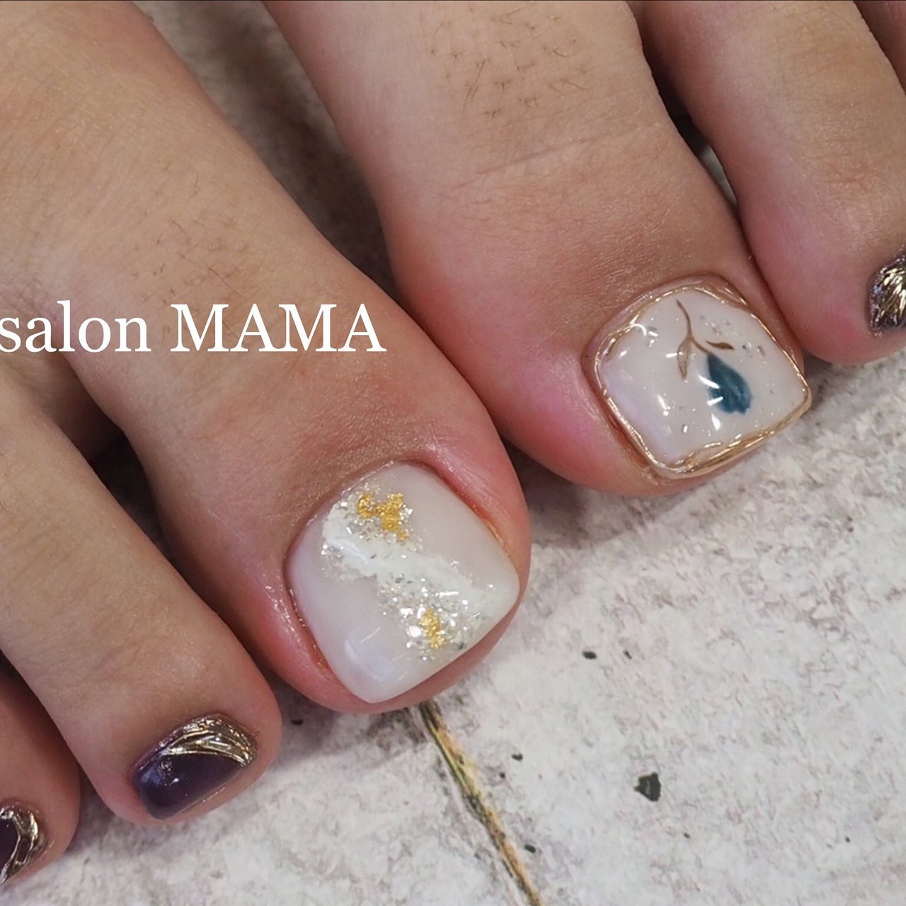 オールシーズン フット シンプル ワンカラー フラワー Ai 0916のネイルデザイン No ネイルブック