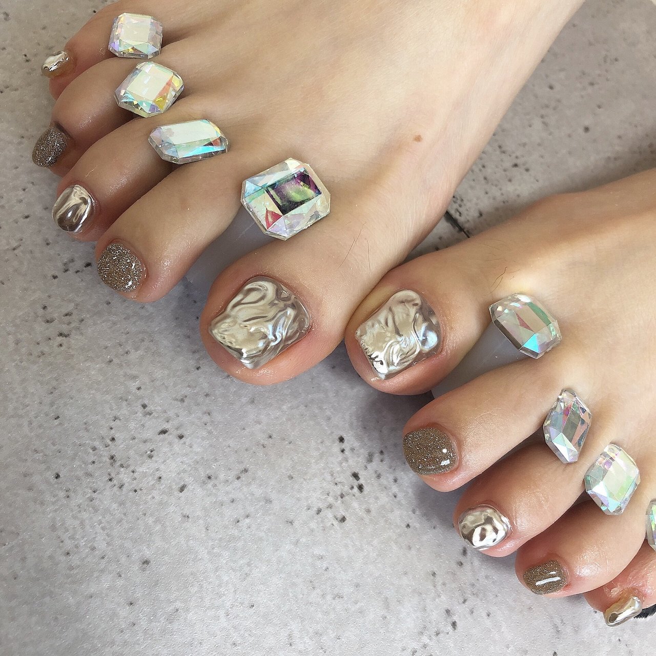 オールシーズン フット シンプル ショート シルバー Nail Atelier Emのネイルデザイン No ネイルブック