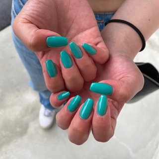 ターコイズ 派手ネイルのネイルデザイン ネイルブック
