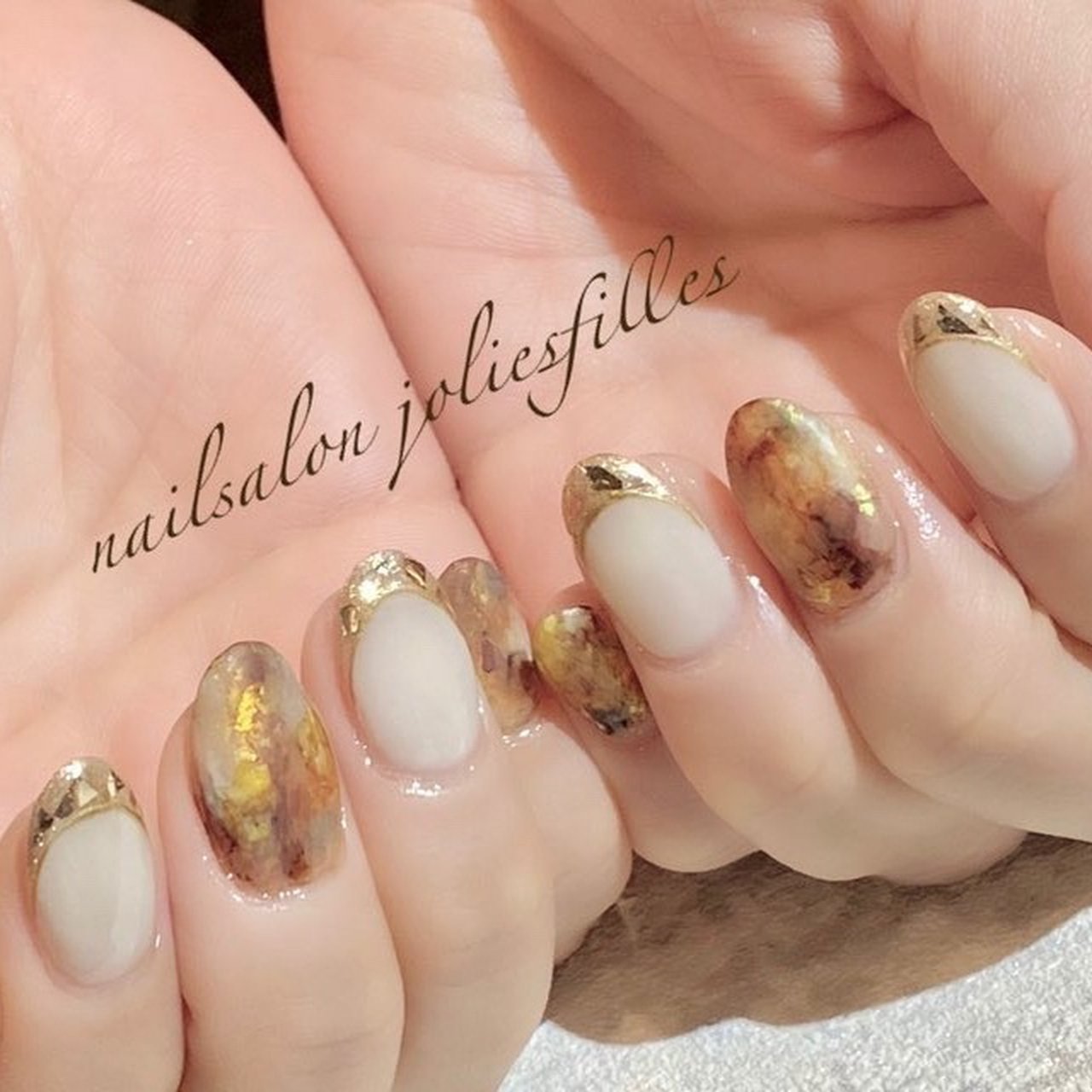 夏 秋 ハンド タイダイ ミディアム Jolies Fillesのネイルデザイン No ネイルブック