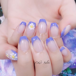 夏 フレンチ レトロのネイルデザイン ネイルブック