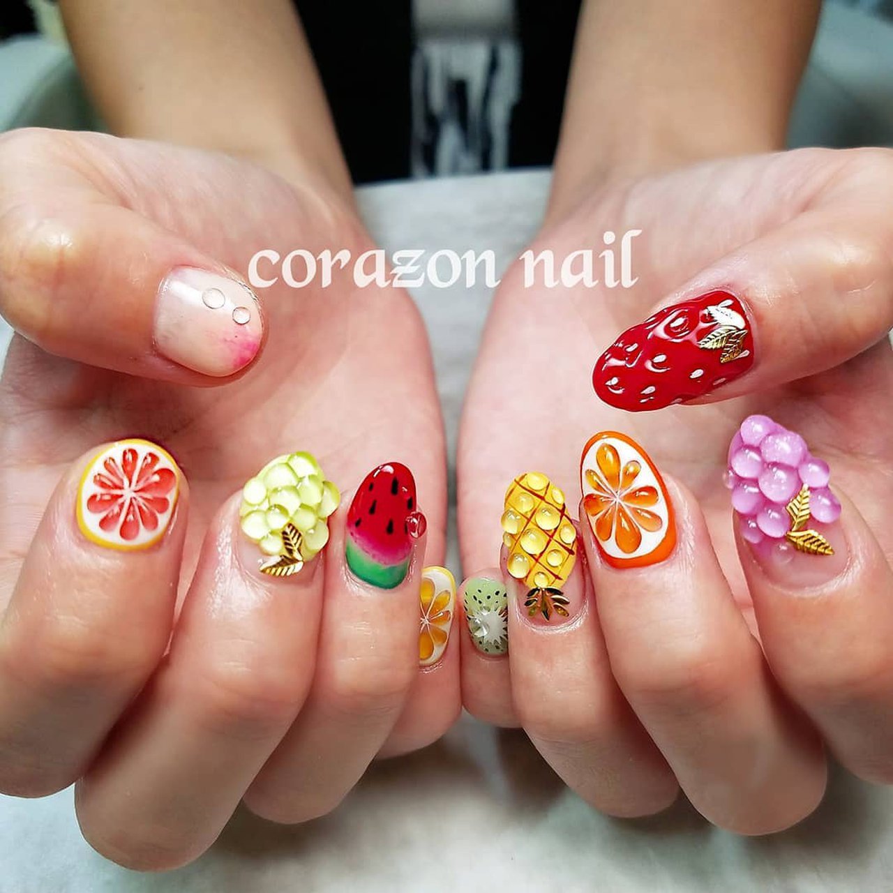 オールシーズン 浴衣 女子会 ハンド 水滴 武蔵浦和 Corazon Nailのネイルデザイン No ネイルブック