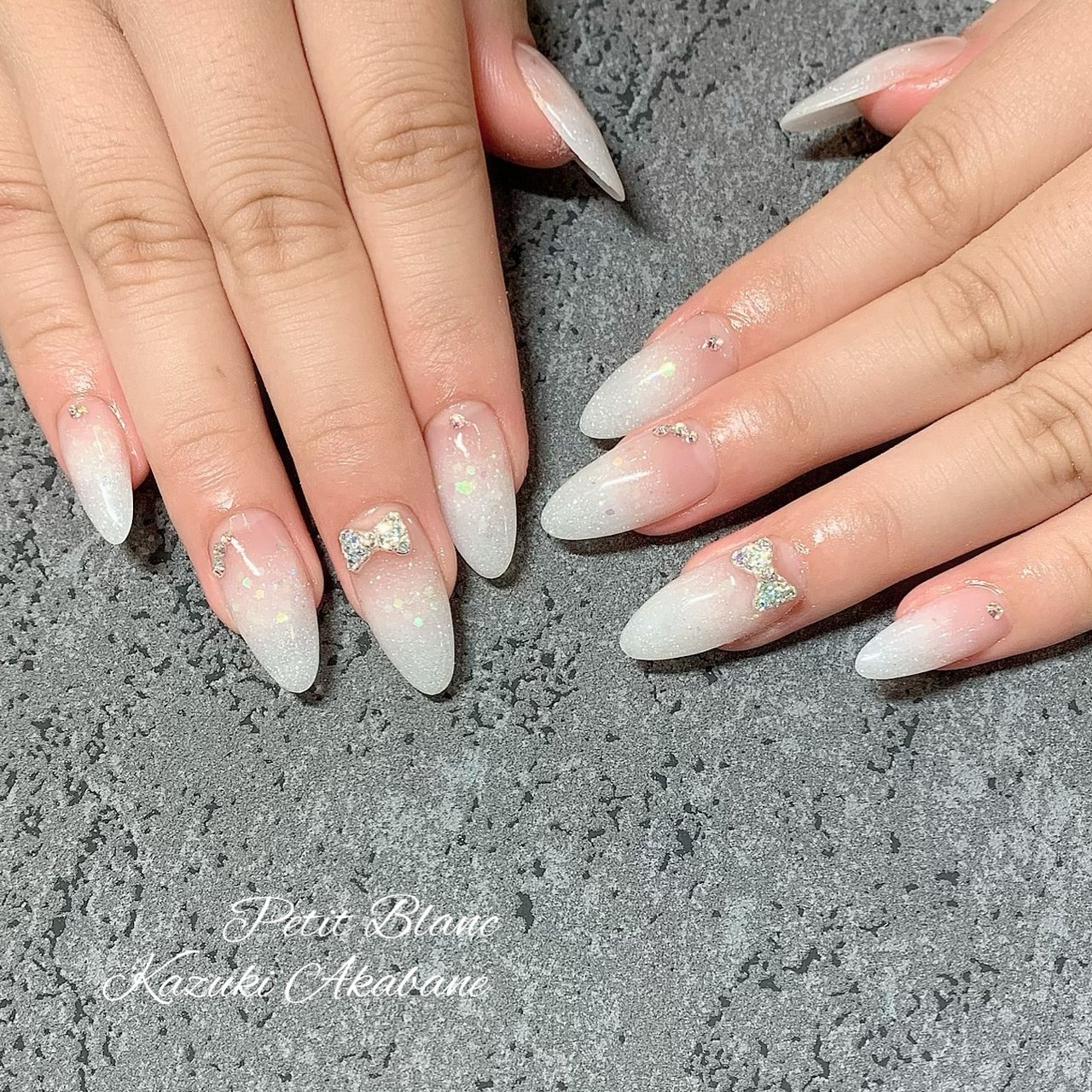 夏 ブライダル パーティー ハンド グラデーション Kazuki Nail のネイルデザイン No ネイルブック
