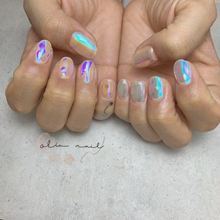 オールシーズン ライブ ハンド シンプル ワンカラー Olia Nailのネイルデザイン No ネイルブック