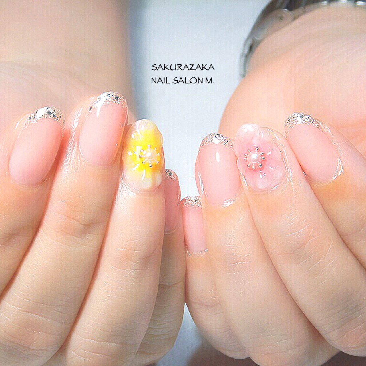 夏 ブライダル パーティー ハンド フレンチ 桜坂ネイルサロンmのネイルデザイン No ネイルブック