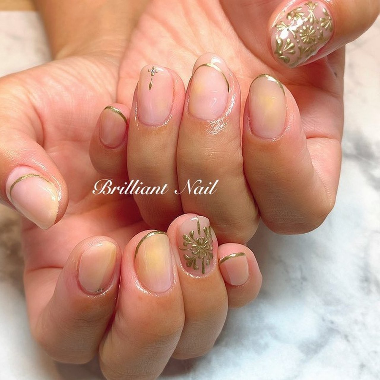 オールシーズン オフィス ハンド シンプル エスニック Brilliantnailのネイルデザイン No ネイルブック
