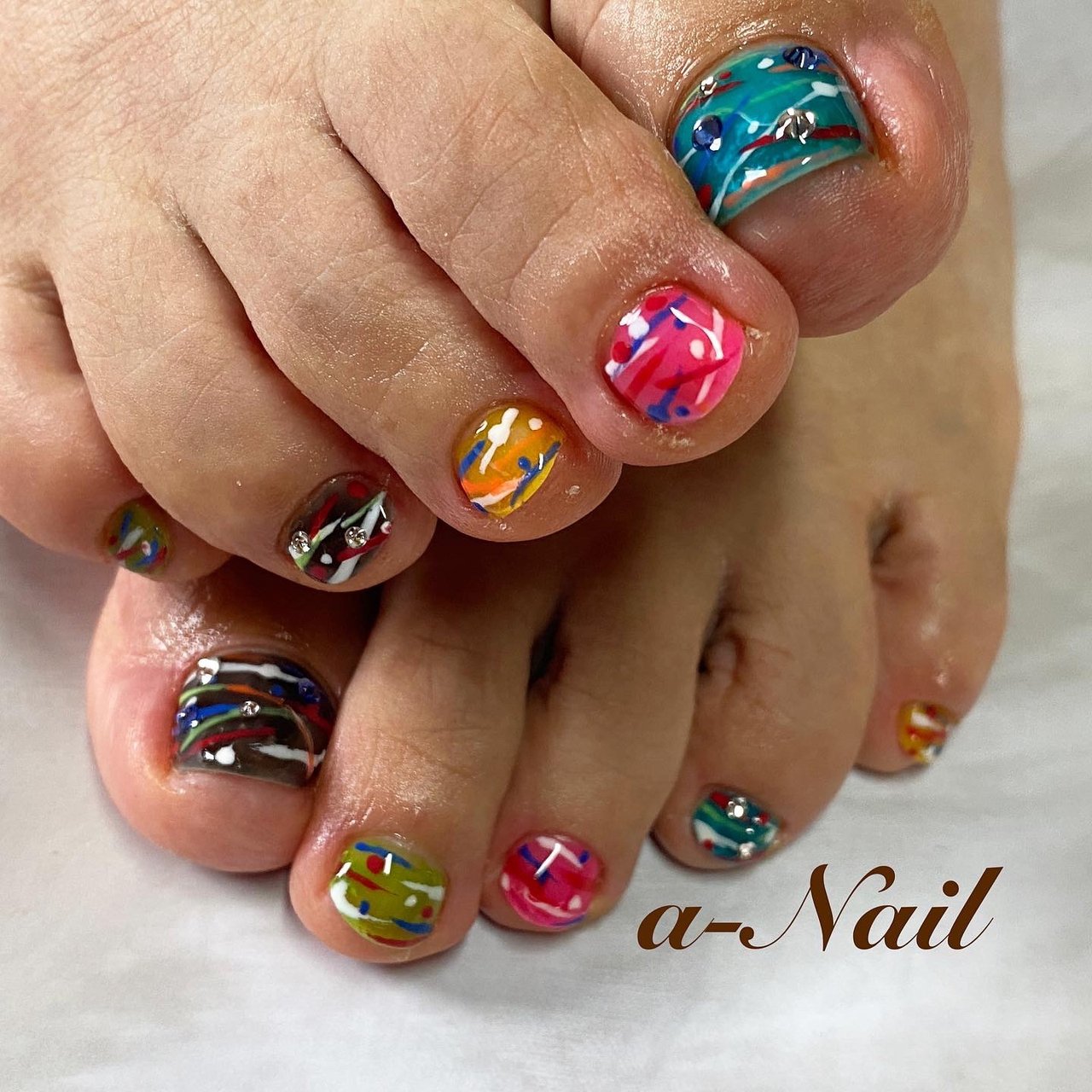 夏 海 リゾート 浴衣 フット A Nailのネイルデザイン No ネイルブック